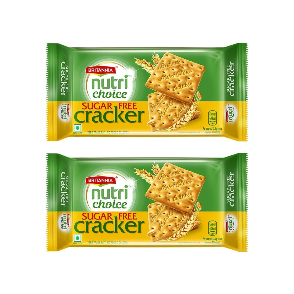 Britannia NutriChoice Sugar Free Healthy & Digestive Cracker - Pack of 2 : 2 x 295 g