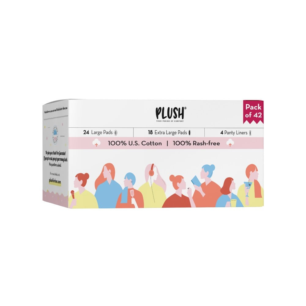 Plush Ultra-Thin Sanitary Pads : 42 pieces