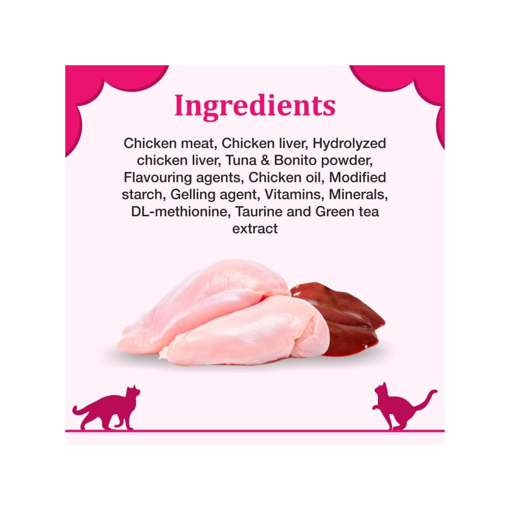 PurePet Lickable Creamy Cat Treat (Tuna & Bonito) : 1 pack (5 x 15 g)