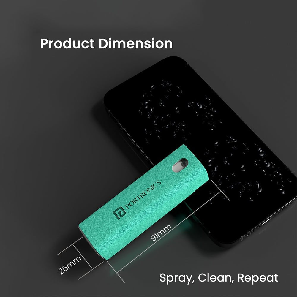 Portronics Swipe 2 Screen Gadget Cleaner (Spray, Green) : 1 unit