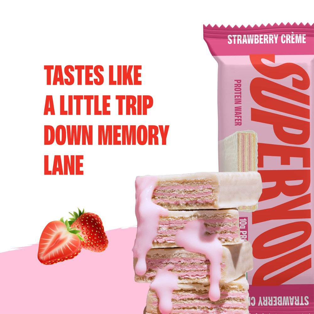 SuperYou Strawberry Creme Wafer Protein Bar - Pack of 2 : 2 x 40 g