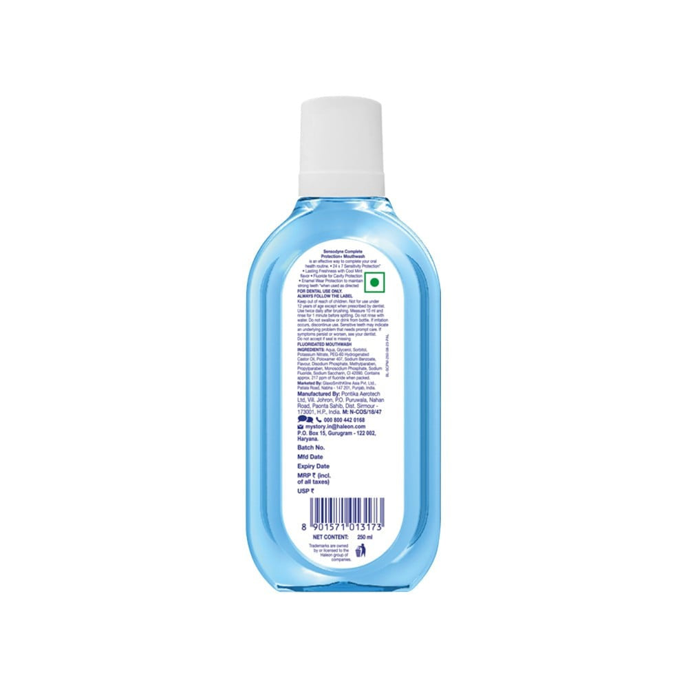 Sensodyne Complete Protection + Mouthwash (Alcohol Free) : 250 ml