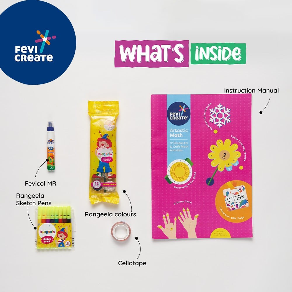 Pidilite Fevicreate Artastic Math DIY Art & Craft Kit : 1 set