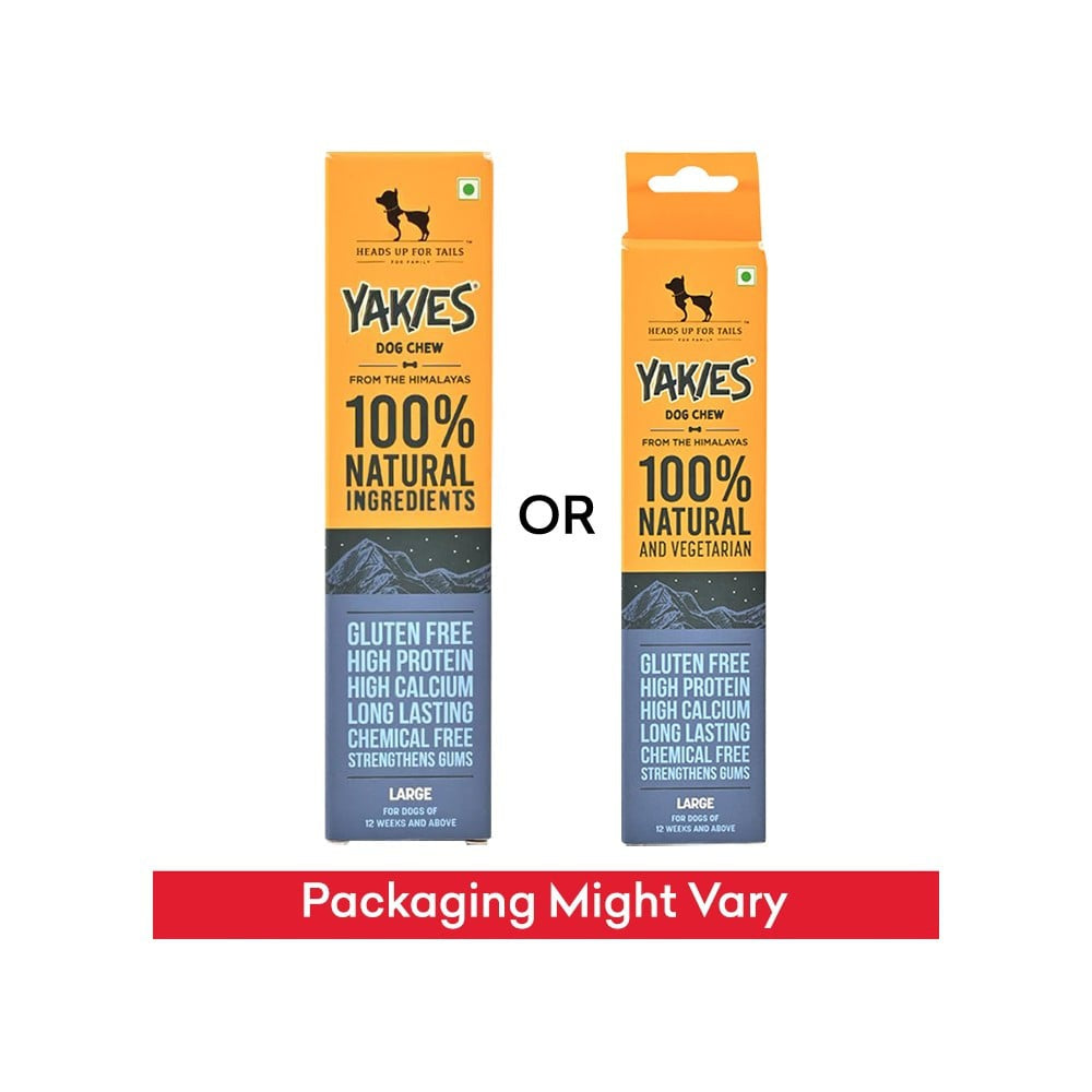 HUFT Yakies Chew Bone Dog Treat (Large, 12 weeks and above) - Pack of 3 : 3 x 85 g