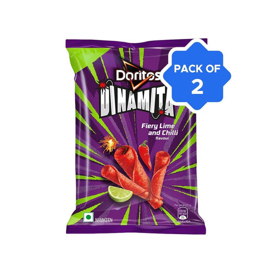 Doritos Dinamita Fiery Lime And Chilli Snacks - Pack of 2 : 2 x 56 g