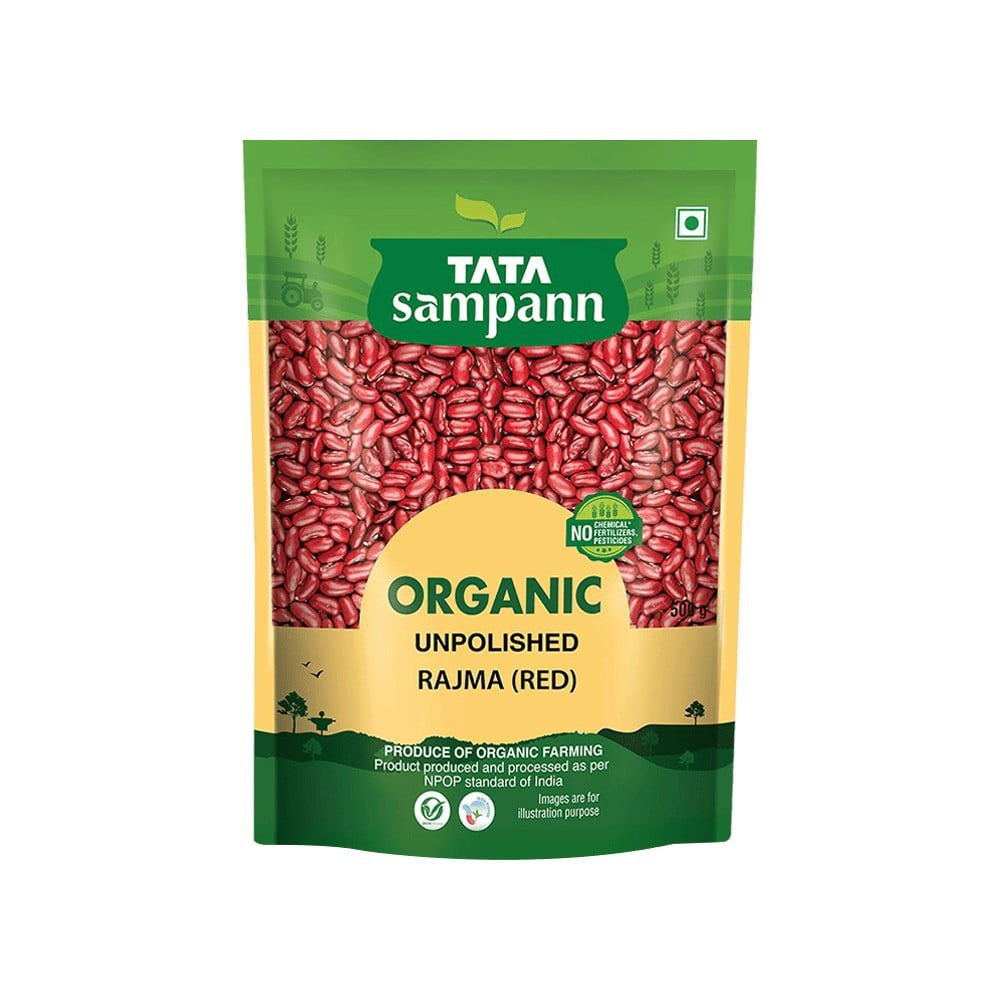 Tata Sampann Unpolished Organic Rajma (Red) : 500 g