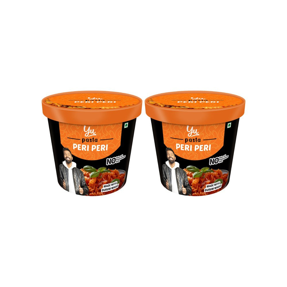 Yu Peri Peri Instant Pasta Cup - Pack of 2 : 2 x 60 g