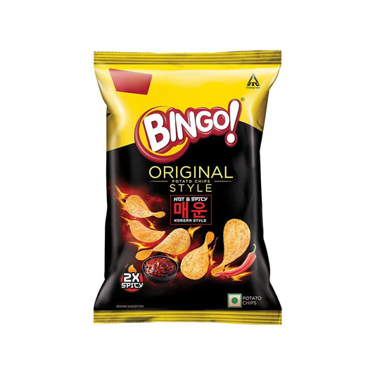 Bingo Original Hot & Spicy Korean Style Potato Chips : 85 g