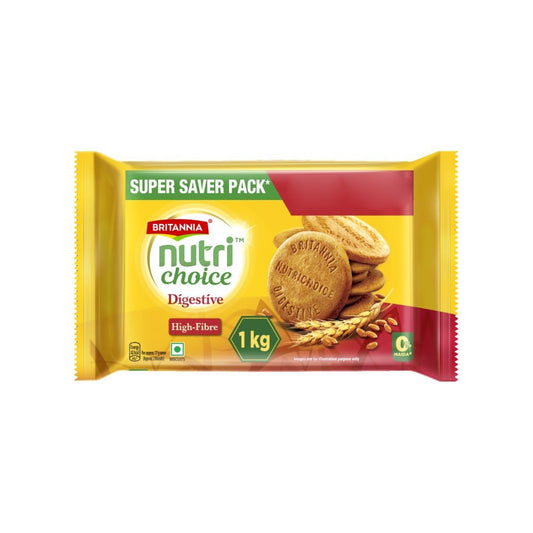 Britannia NutriChoice Digestive High Fibre Biscuit - 0% Maida : 1 kg