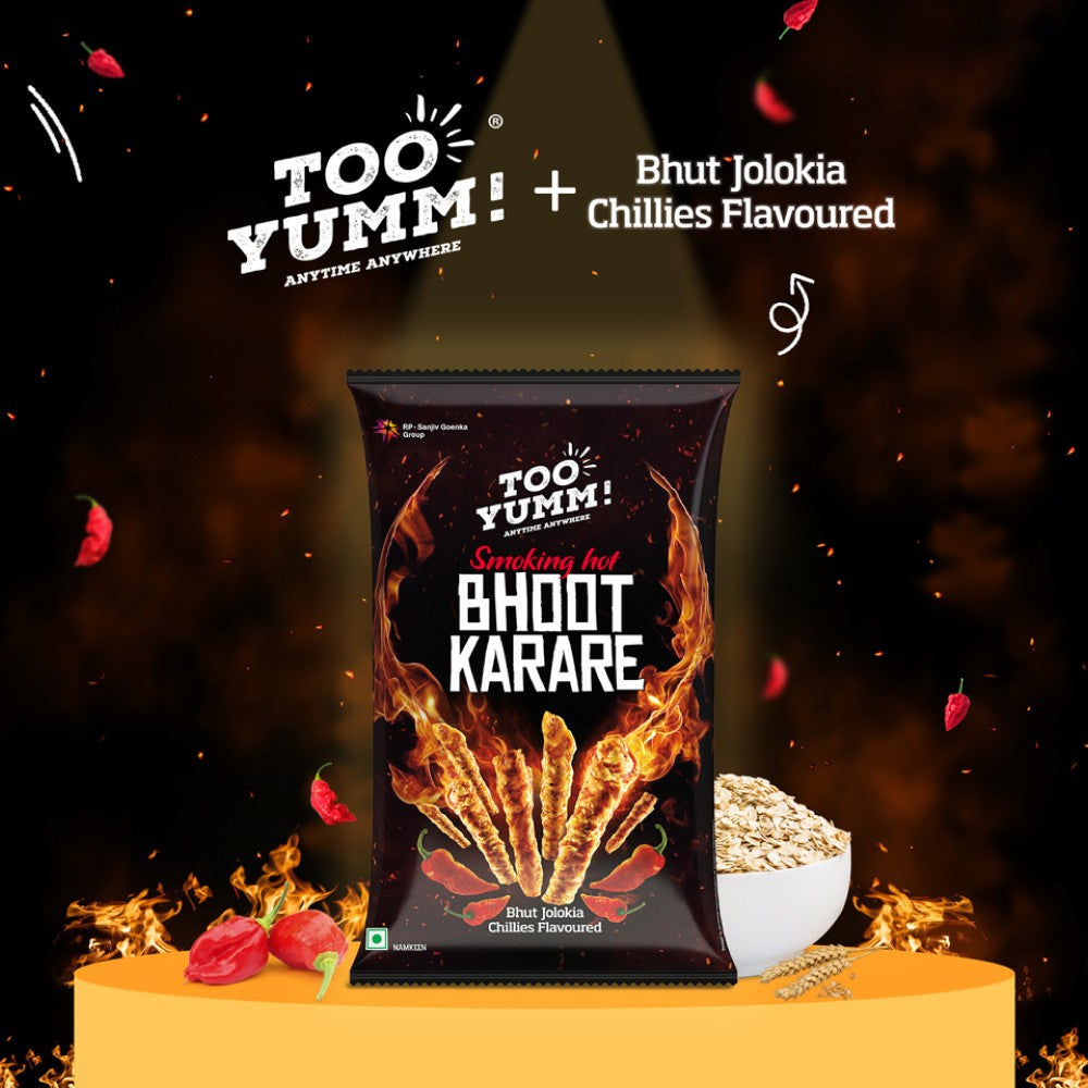 Too Yumm Smoking Hot Bhoot Karare Crisps - Pack of 3 : 3 x 67 g