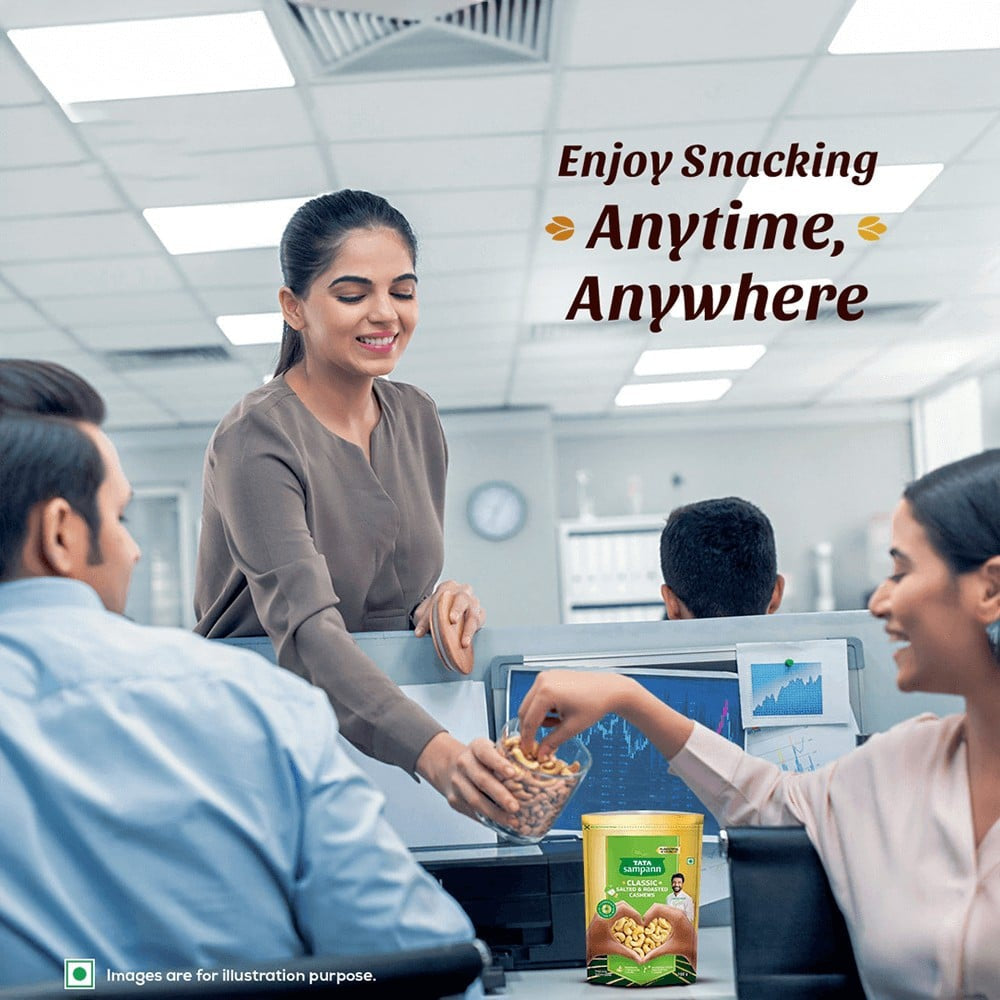 Tata Sampann Classic Salted & Roasted Flavoured Cashew : 190 g