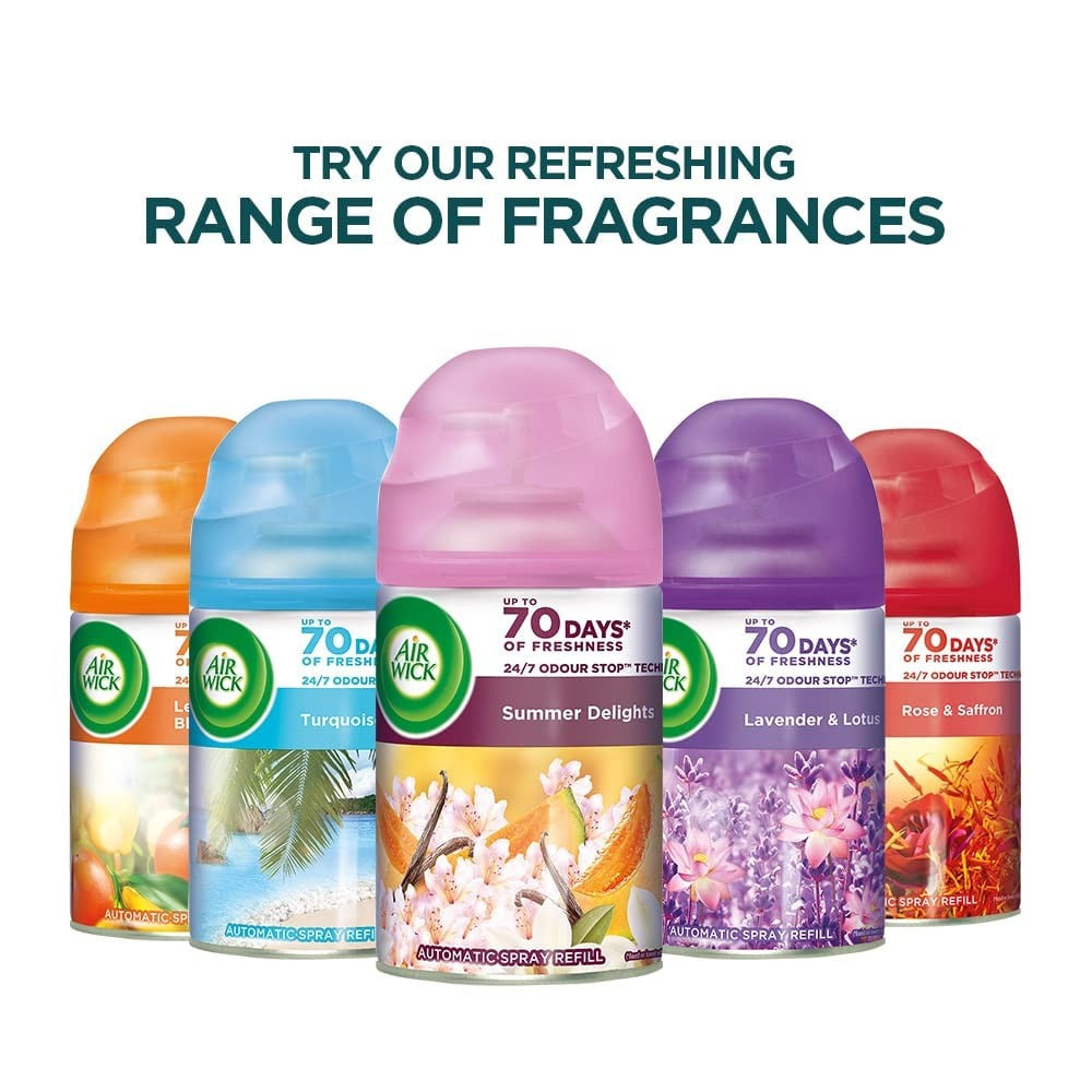 Airwick Freshmatic Automatic Air Freshener Refill (Lavender & Lotus) - Pack of 4 : 4 x 250 ml