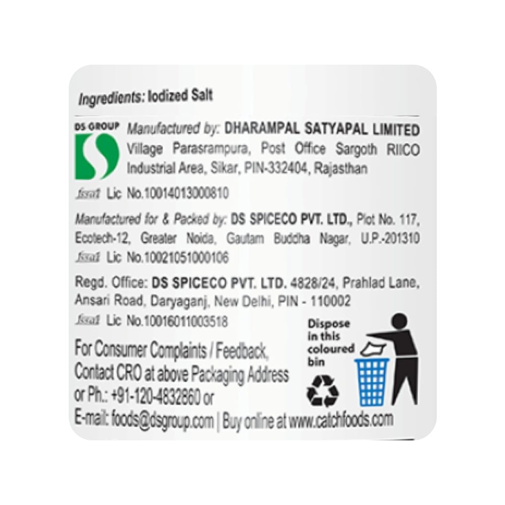 Catch Sprinklers - Iodized Table Salt : 200 g