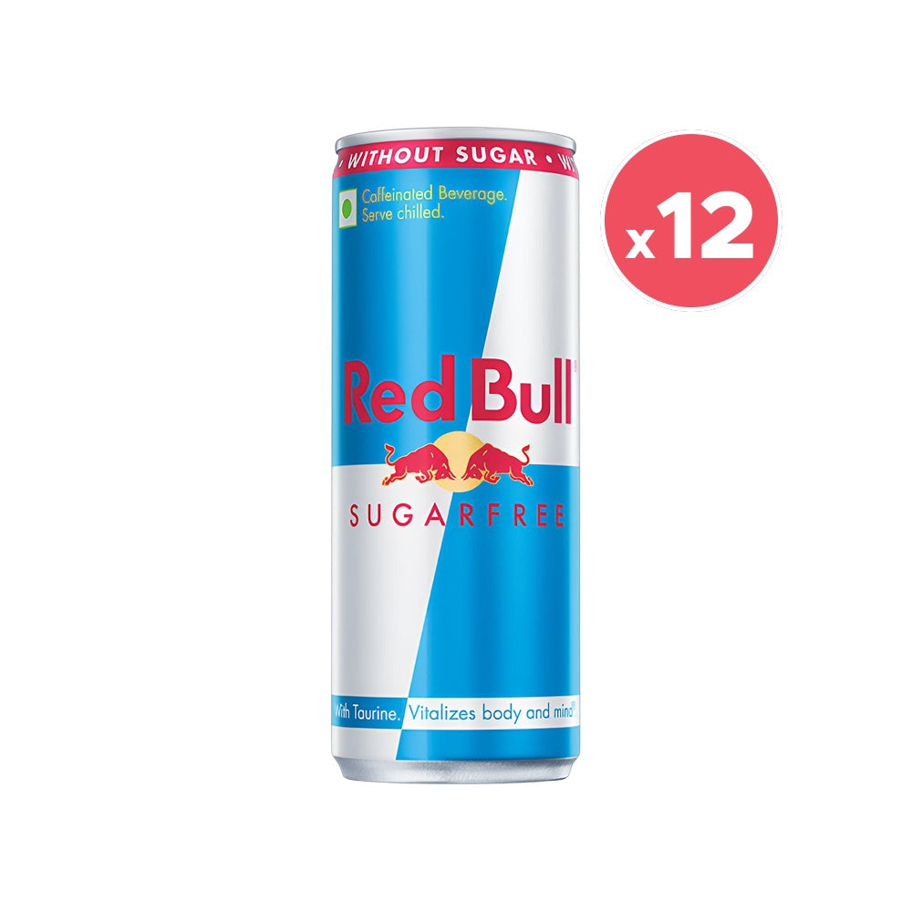 Red Bull Energy Drink (Sugar Free) - 250 ml - Pack of 12 : 12 x 250 ml