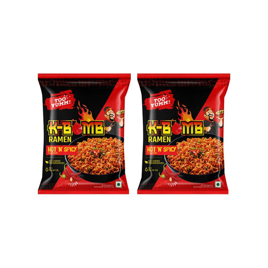 Too Yumm K-Bomb Hot n Spicy Instant Noodles - Pack of 2 : 2 x 79 g