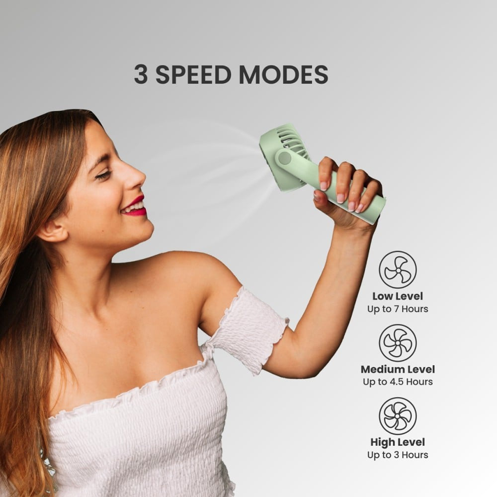 Portronics Toofan Mini Portable Fan (Green, 5W) : 1 unit