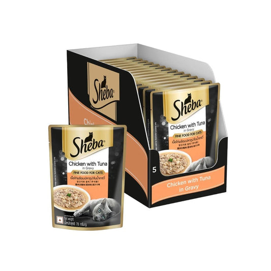 Sheba Chicken with Tuna Adult Wet Cat Food : 14 x 70 g