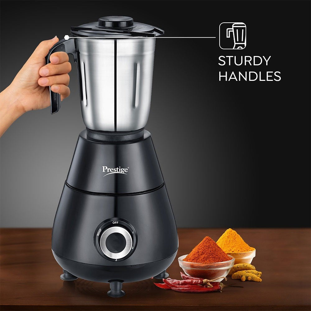 Prestige Apex 3 Jars 500W Mixer Grinder (Black) : 1 unit