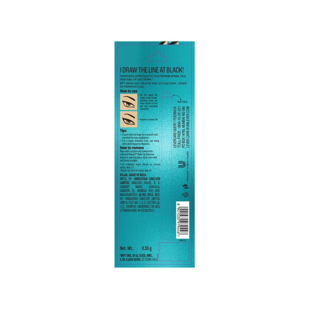 Lakme Eyeconic Black Kajal : 0.35 g