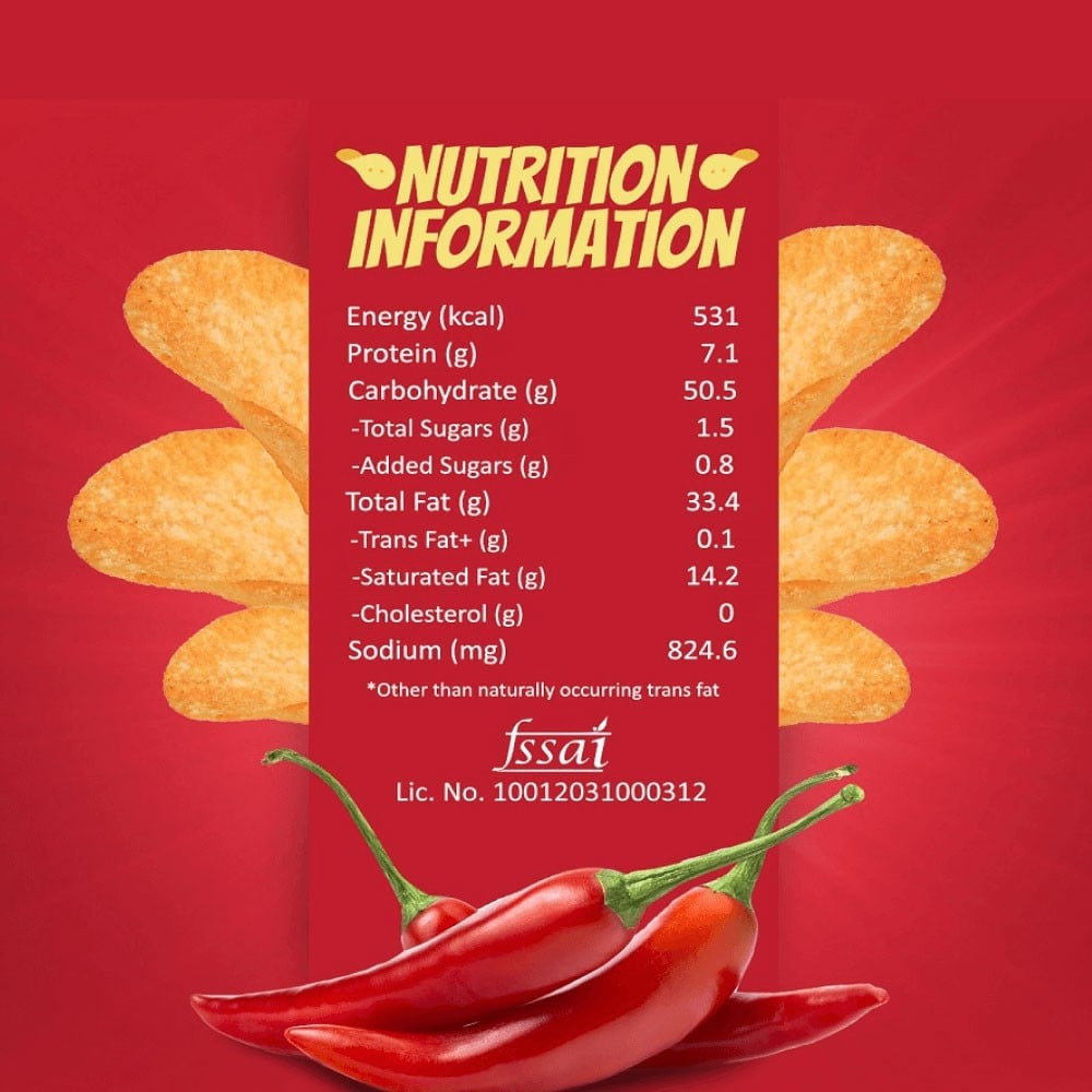 Bingo Original Style Chilli Sprinkled Potato Chips - Pack of 2 : 2 x 90 g