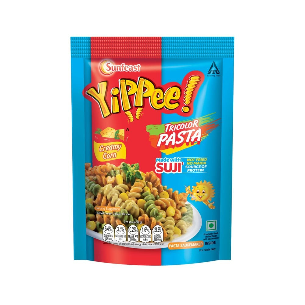 Yippee Tricolor Instant Pasta - Creamy Corn : 65 g