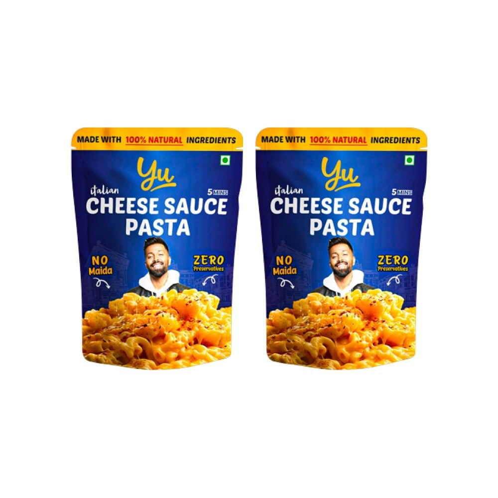 Yu Cheese Sauce Instant Wheat Pasta (Penne) - Pack of 2 : 2 x 65 g
