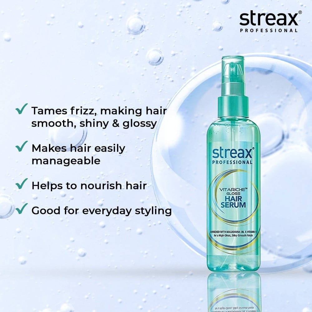 Streax Professional Vitariche Gloss Hair Serum : 200 ml