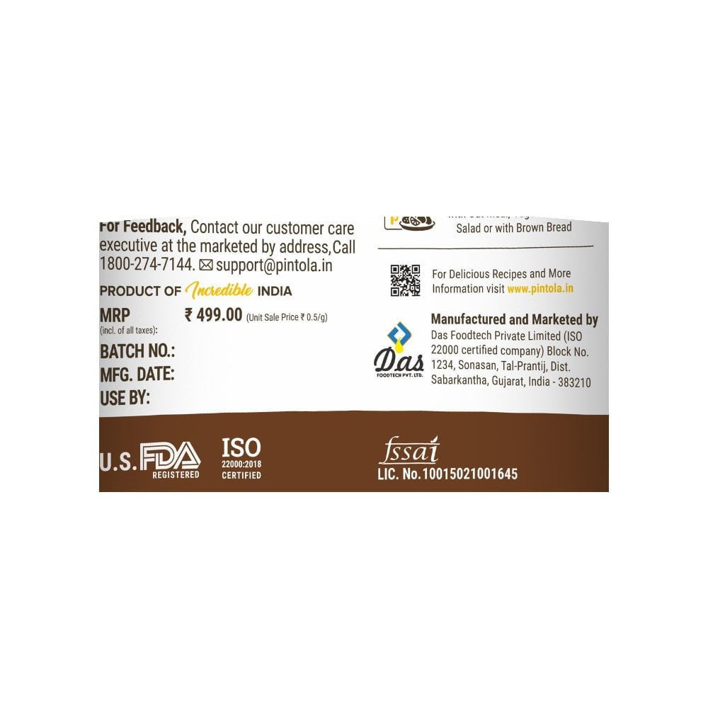 Pintola Dark Chocolate Creamy Peanut Butter : 1 kg