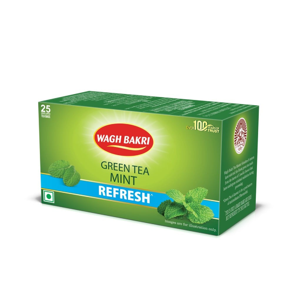 Wagh Bakri Mint Green Tea : 30 bags x 1.5 g