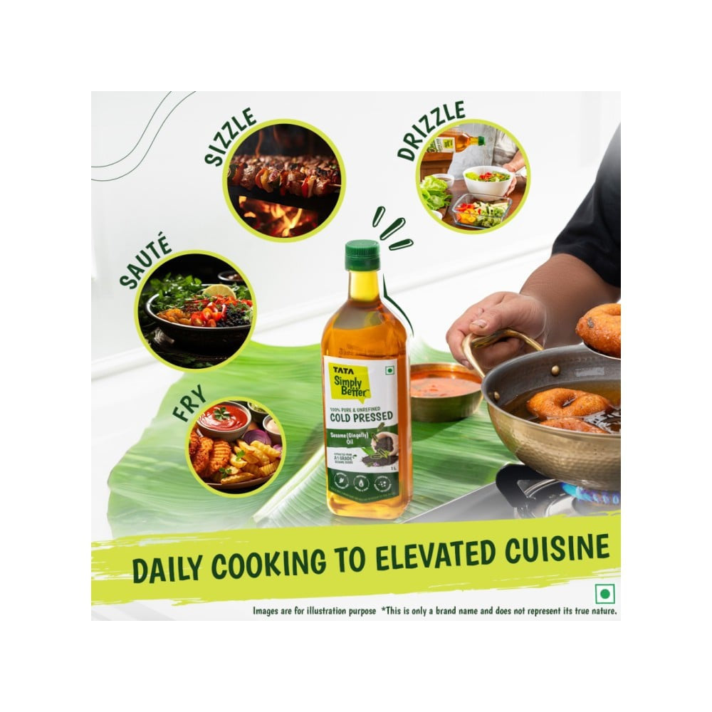 Tata Cold Pressed Sesame Oil /Til Oil : 1 ltr
