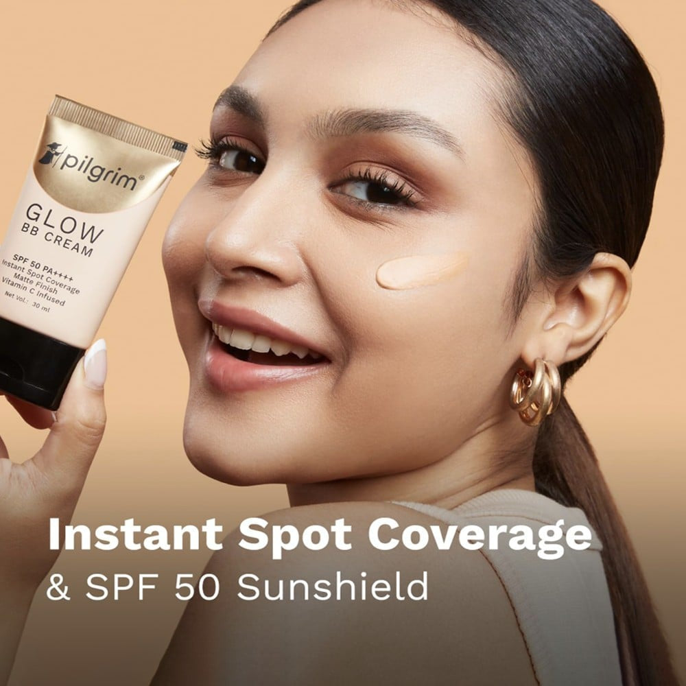 Pilgrim 3-In-1 Natural BB Cream SPF 50 PA++++ (Beige Glow) : 30 ml