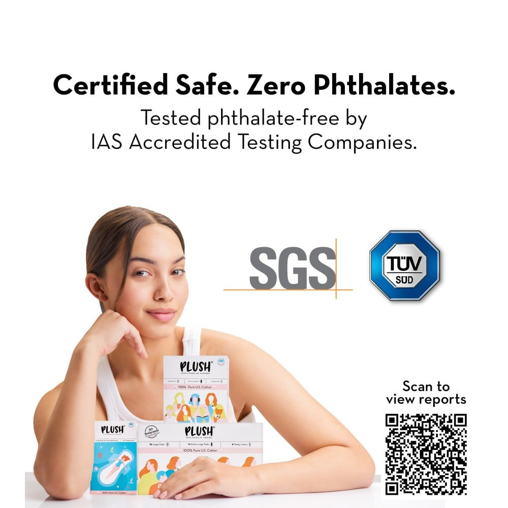 Plush Rash Free Sanitary Pads (8L+6XL and 2 Free Liners) : 14 pieces