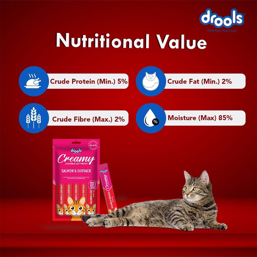 Drools Lickable Salmon & Skipjack Creamy Cat Treat : 75 g