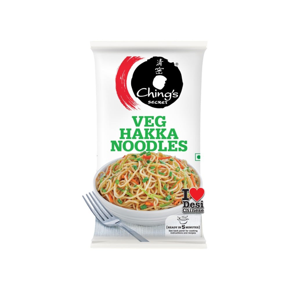 Ching's Secret Veg Hakka Noodles + Red Chilli Sauce, Bold, Fiery & Aromatic Combo : 140 g + 200 g