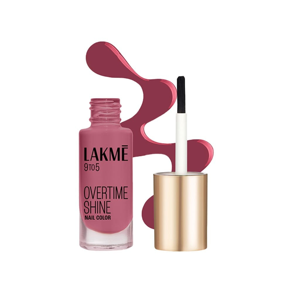 Lakme 9To5 Primer + Gloss Berry Business Nail Paint (Berry Business) : 6 ml