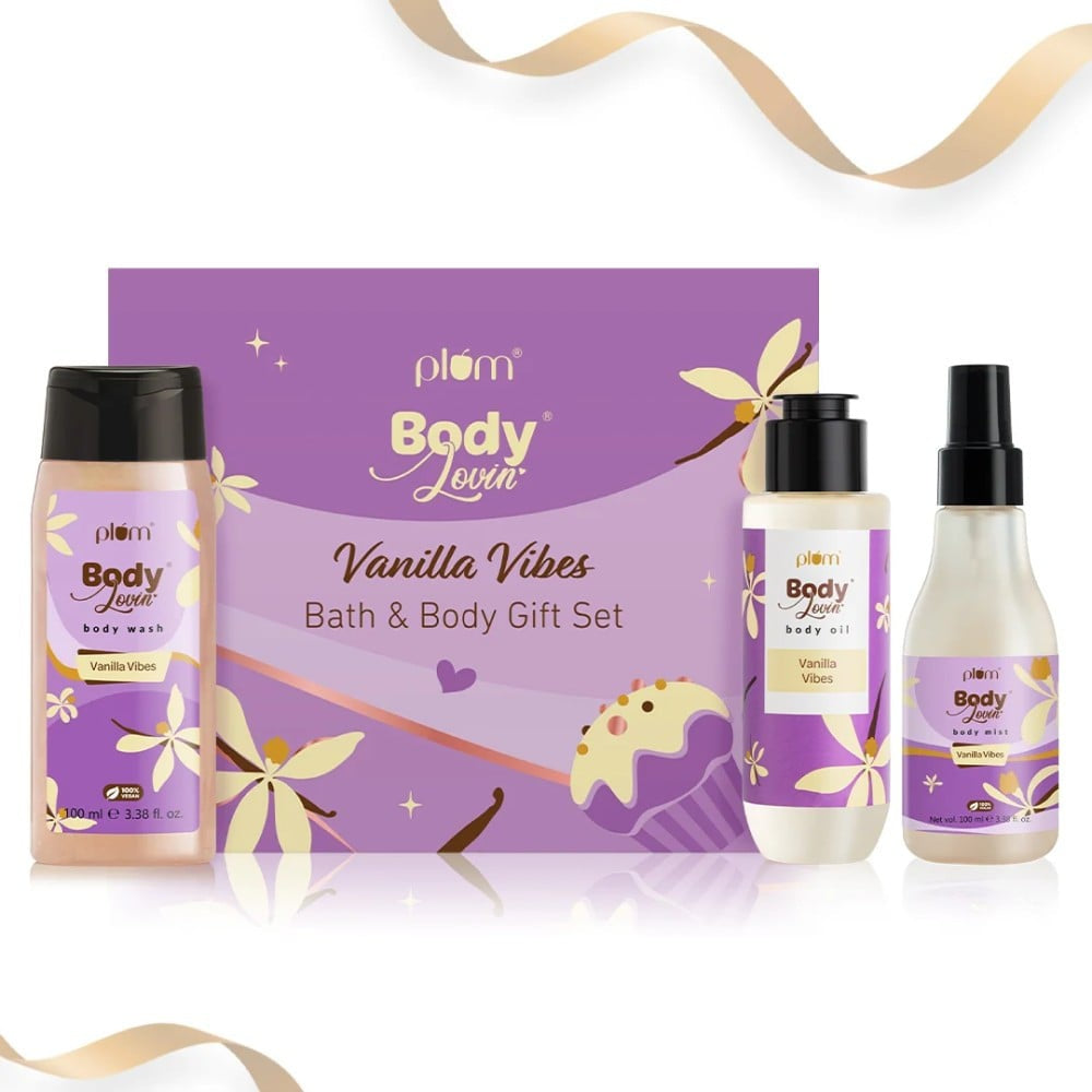 Plum BodyLovin' Vanilla Vibes Bath & Body Gift Set : 1 pack (3 pieces)