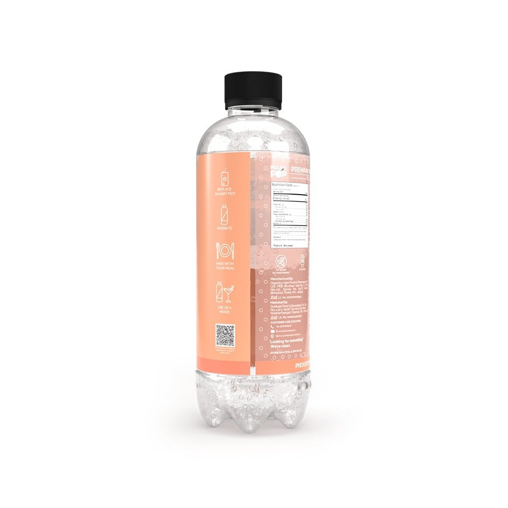 Polka Pop Zero Sugar Peach Sparkling Water : 300 ml