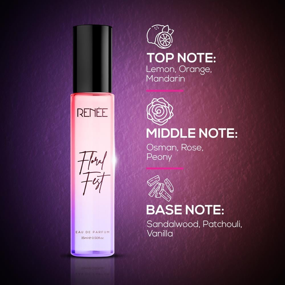 Renee Women's Eau de Parfum (Floral Fest) - Pack of 2 : 2 x 15 ml