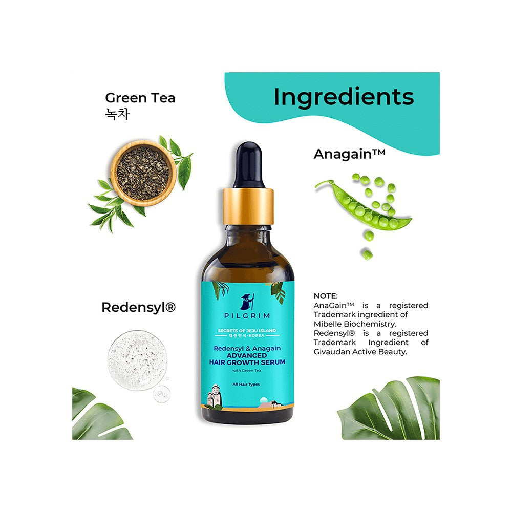 Pilgrim Redensyl & Anagain Hair Growth Serum : 2 x 50 ml