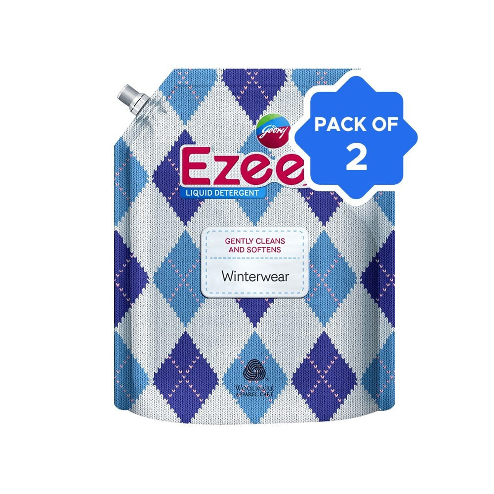 Godrej Ezee Woollen Liquid Detergent For Winterwear- Chiffon & Silks - Pack of 2 : 2 x 2 kg