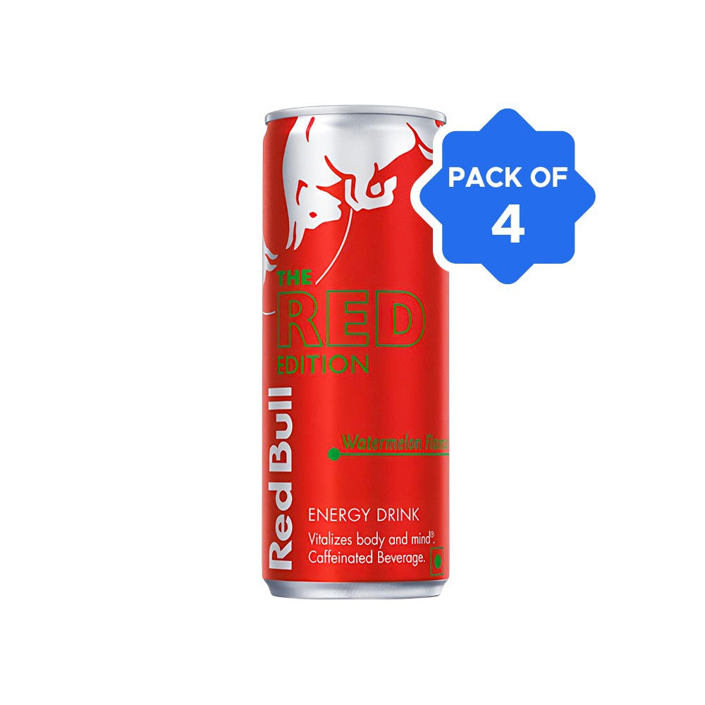 Red Bull Energy Drink - The Red Edition - Pack of 4 : 4 x 250 ml