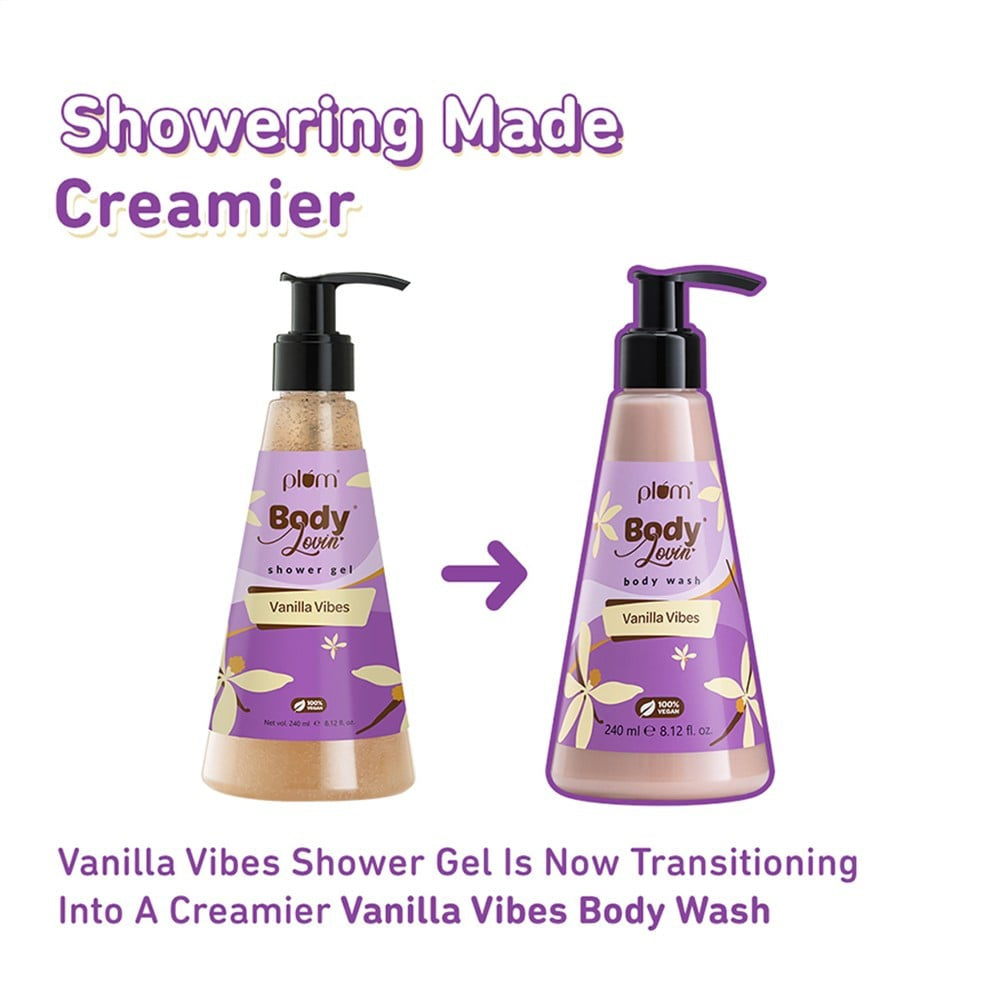 Plum BodyLovin' Vanilla Vibes Body Wash - Pack of 2 : 2 x 240 ml