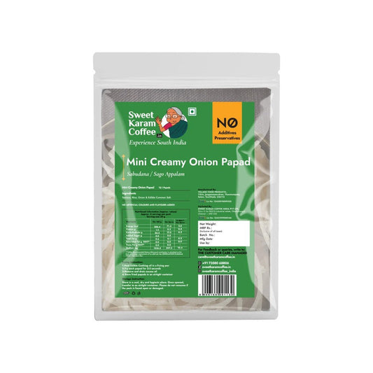Sweet Karam Coffee Mini Creamy Onion Papad : 100 g