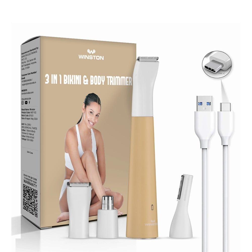 Winston Rechargeable Electric 3-in-1 Female Body Trimmer : 1 unit