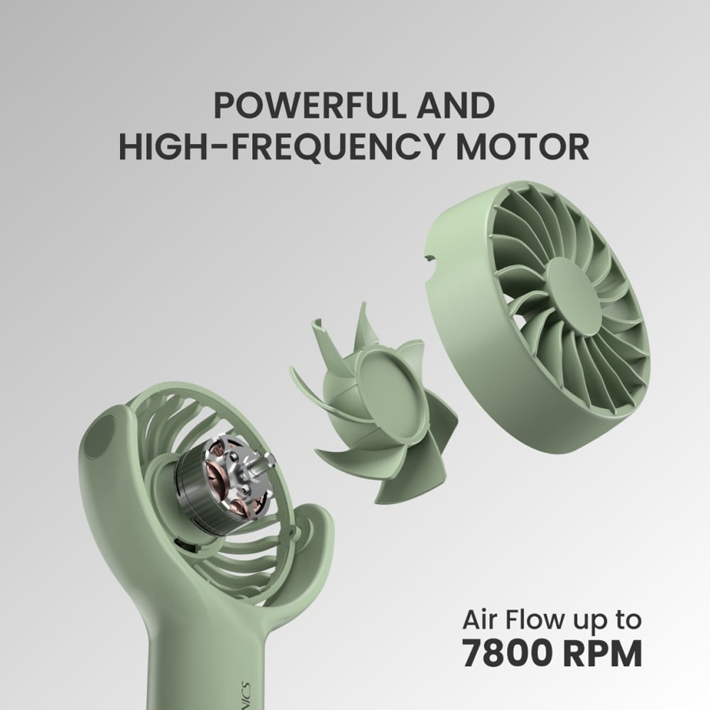 Portronics Toofan Mini Portable Fan (Green, 5W) : 1 unit