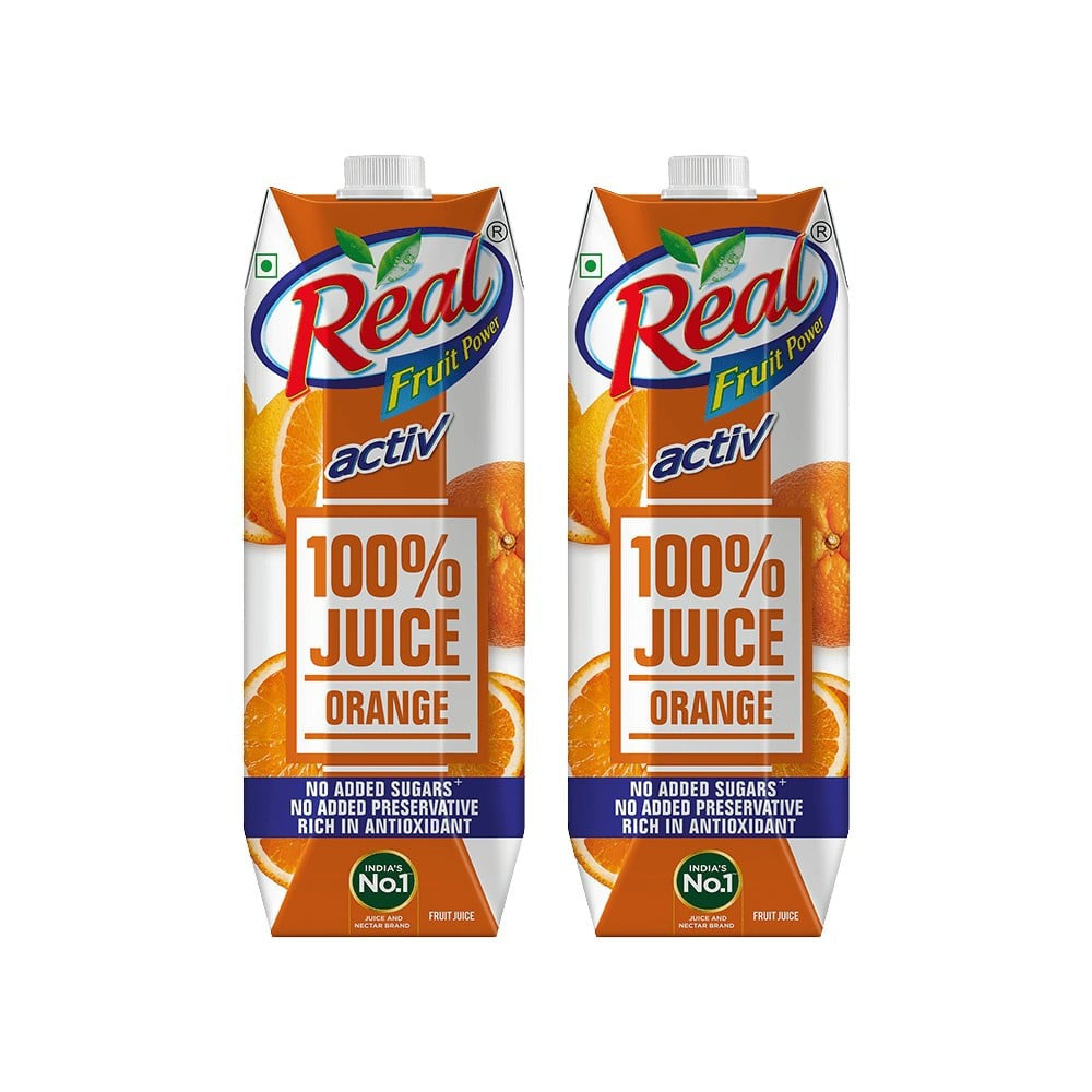 Real Activ Orange Juice - Pack of 2 : 2 x 1 ltr
