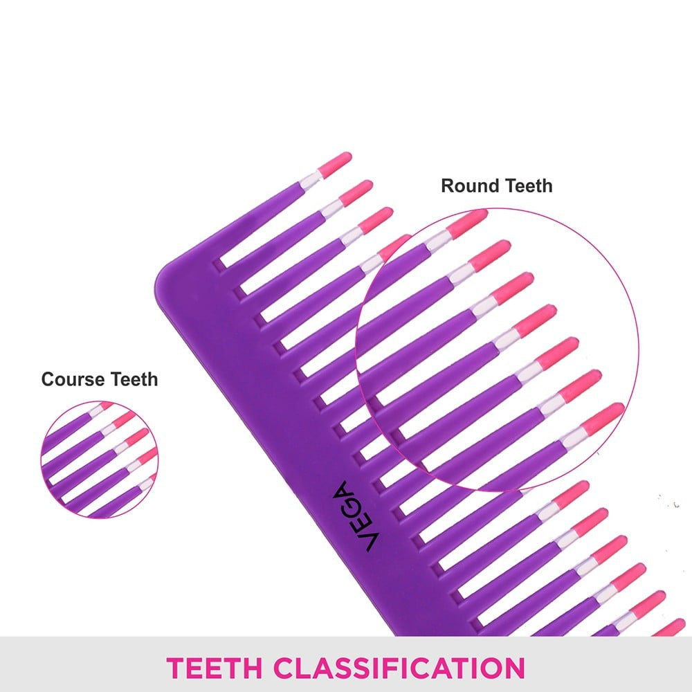 Vega Shampoo Hair Comb (Purple) : 1 piece