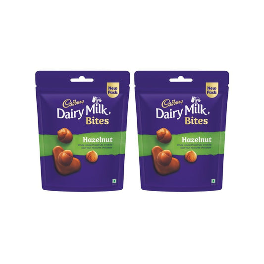 Cadbury Dairy Milk Bites Assorted Chocolate Pack - Hazelnut - Pack of 2 : 2 x 40 g