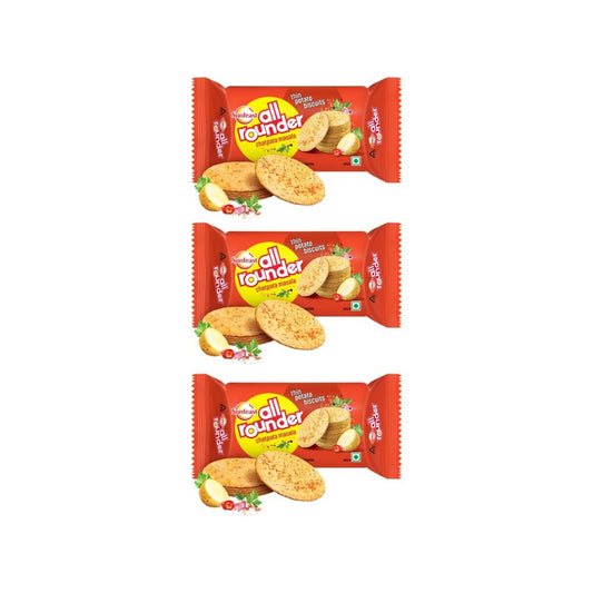 Sunfeast All Rounder Potato Biscuits with Chatpata Masala Flavour - Pack of 3 : 3 x 75 g