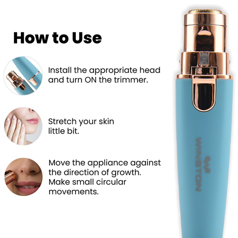 Winston 2 In 1 Face & Eyebrow Trimmer for Women (Green) : 1 unit